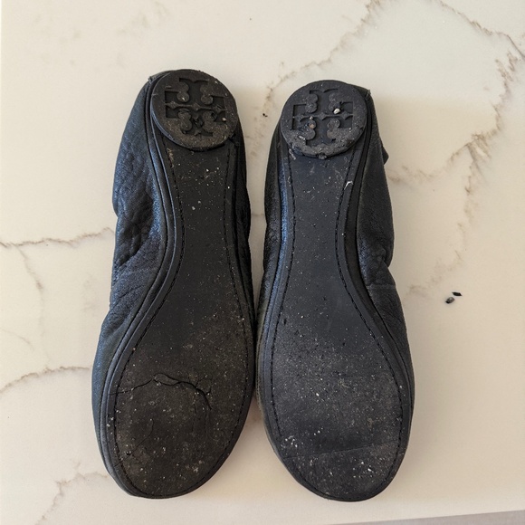 Tory Burch Eddie Scrunch Ballet Flats in Black (Size 9.5) - Picture 5 of 5
